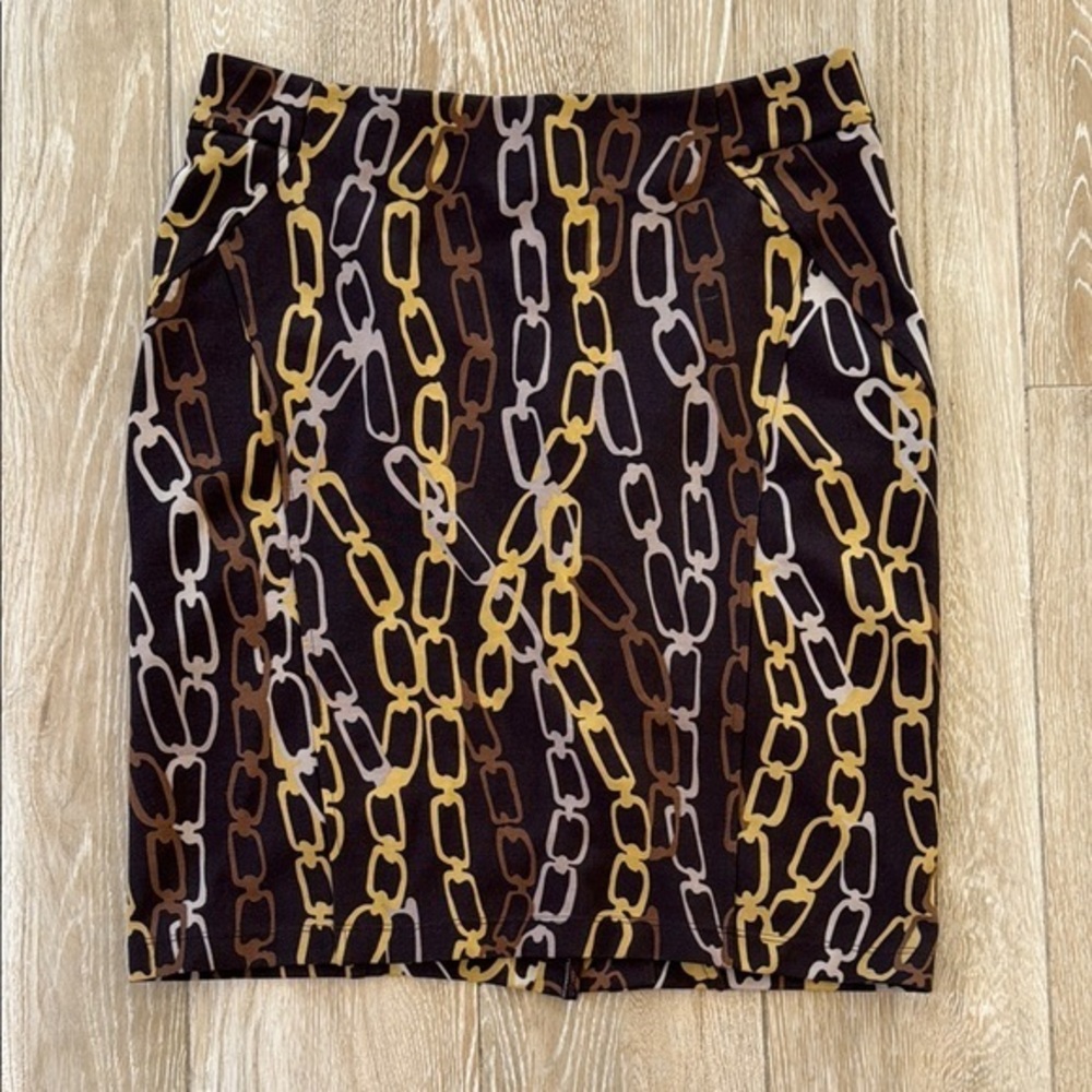 J. McLaughlin Chain-Print Pencil Skirt 6